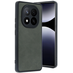 Xiaomi Redmi Note 14 Pro 4g Kılıf Aras Deri Kapak - Koyu Yeşil