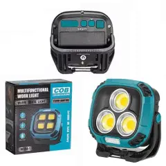 Powermaster Mx-w891 4000k - 7000k - Kırmızı 3 Cob Ledli 30 Watt Çok Fonksiyonlu Çalışma Lambası (powerbank)