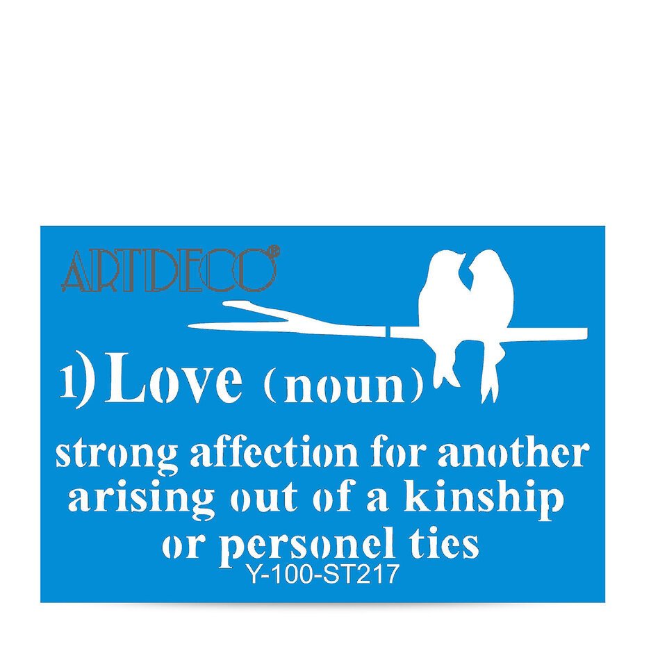 Stencil A4 N:St-217 Aşk ve Kuşlar