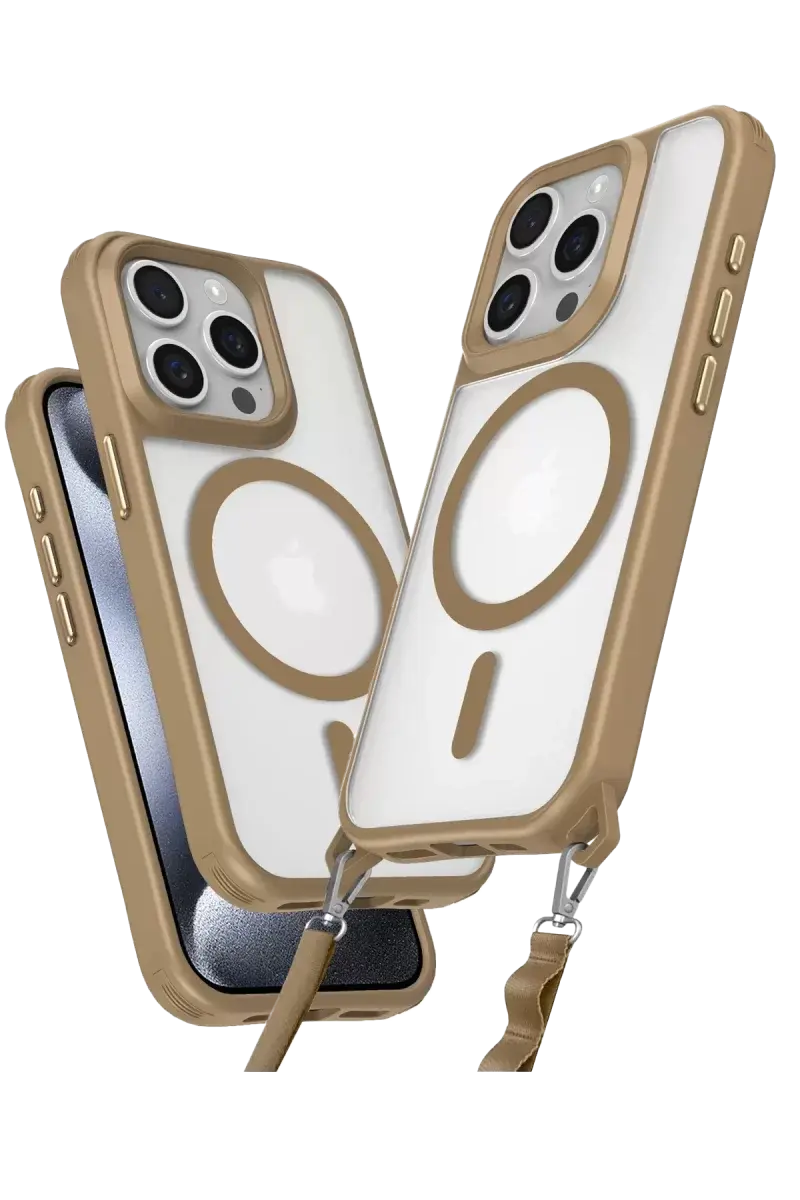 Newface İphone 15 Pro Max Kılıf Enka Magsafe Silikon Kılıf - Desert