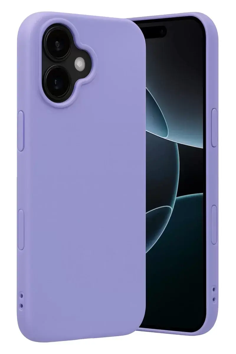 Newface Apple İphone 17 Nano İçi Kadife Silikon - Lila