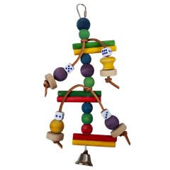 Loofah Doğal Ahşap Kuş Oyuncağı 30 cm