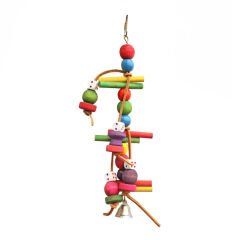 Loofah Doğal Ahşap Kuş Oyuncağı 30 cm