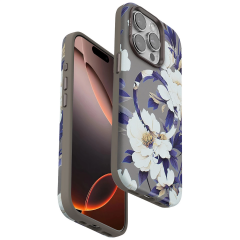 Onegif İphone 14 Pro Max Flower Series Magsafe Kapak - Gri