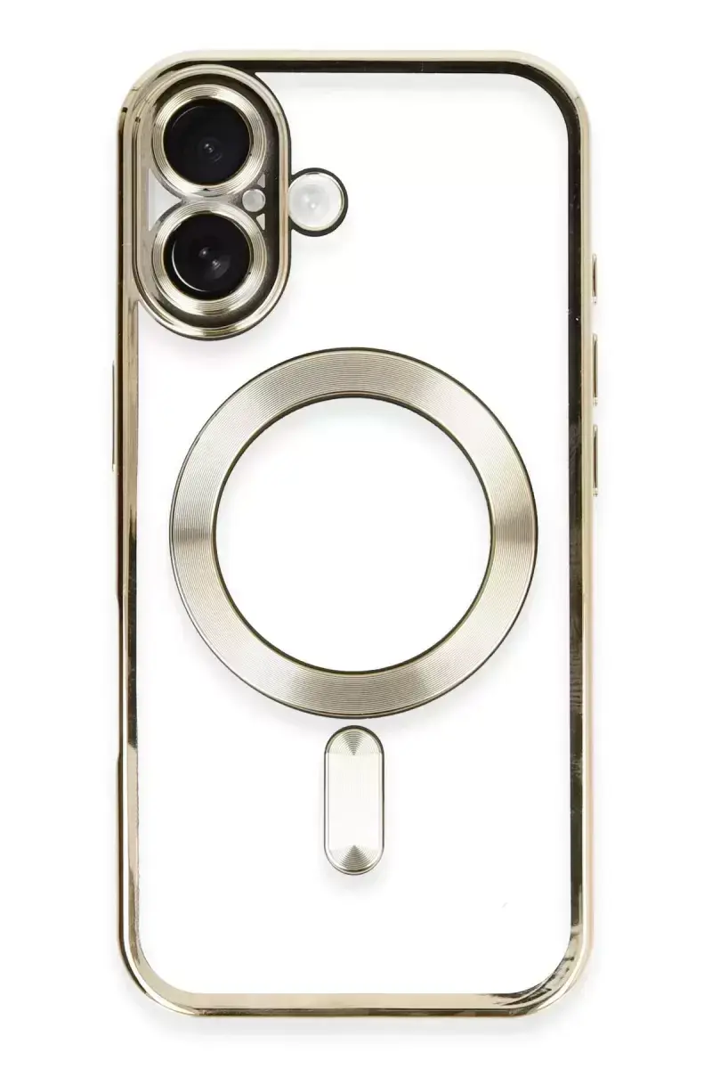 Newface Apple İphone 16 Kılıf Kross Magneticsafe Kapak - Gold