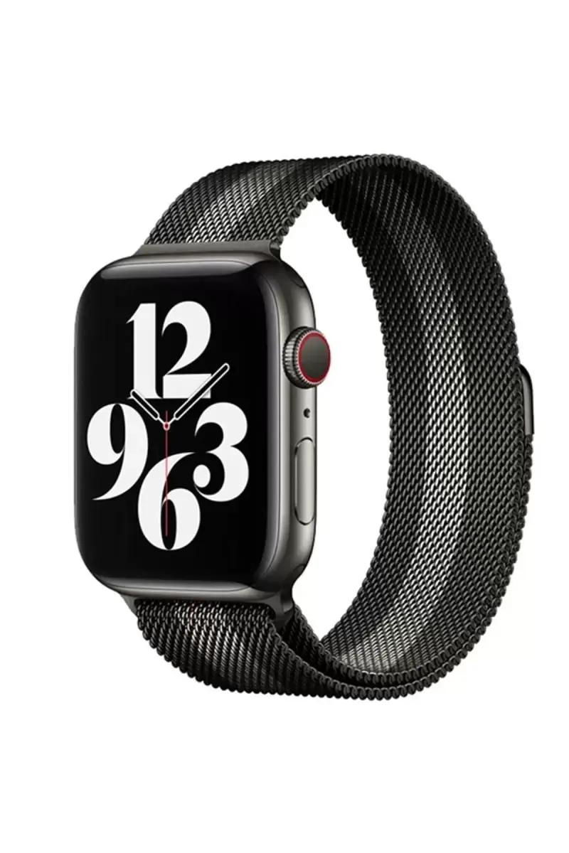 Newface Apple Watch 38mm Metal Mıknatıslı Kordon - Siyah-beyaz