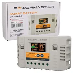 Powermaster Pm-60a 12v-24v-36v-48v 60a 4 Usb'li Dijital Otomatik Solar Şarj Regülatörü