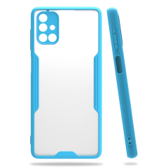 Samsung Galaxy M51 Kılıf Platin Silikon - Mavi