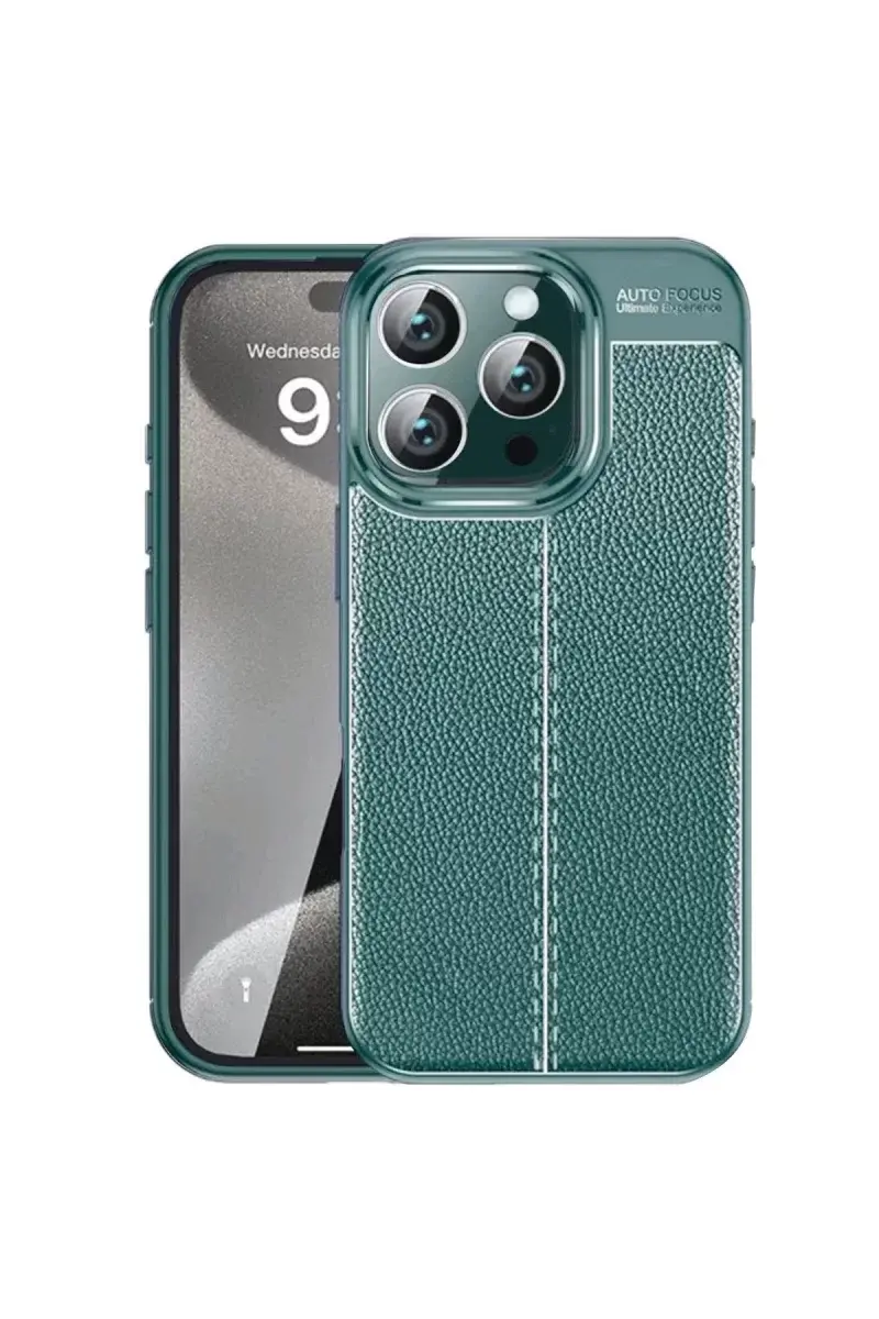 Newface İphone 16 Pro Kılıf Auto Focus Kapak - Koyu Yeşil