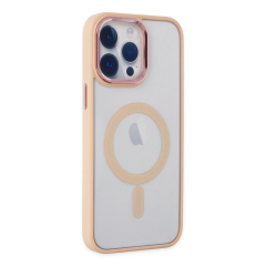 İphone 14 Pro Kılıf Room Magneticsafe Silikon - Pudra