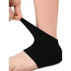 Siyah Silikon Topuk Nemlendirici Çorap
