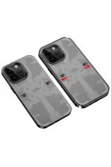 Newface İphone 14 Pro Kılıf Mekanik Bumper Kapak - Siyah