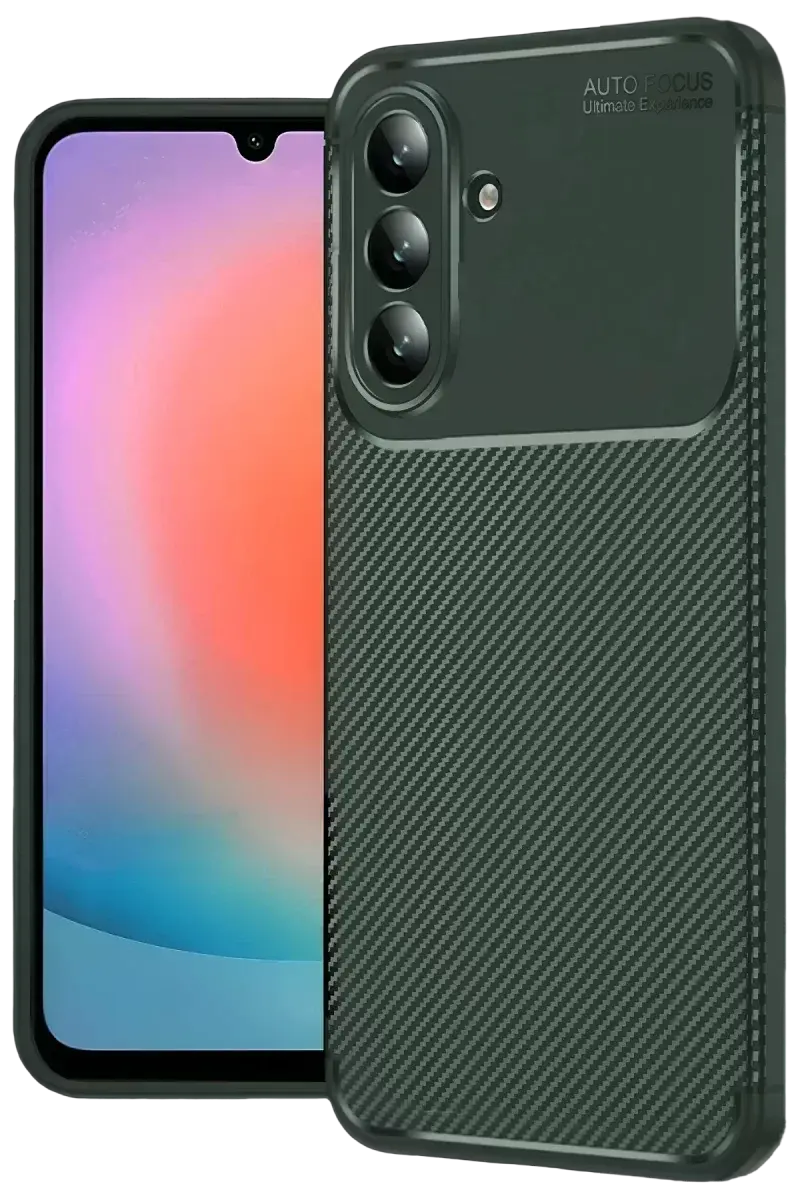 Newface Samsung Galaxy S26 Plus Auto Focus Karbon Kapak - Koyu Yeşil