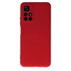 Xiaomi Redmi Note 11t Kılıf Nano İçi Kadife Silikon - Kırmızı