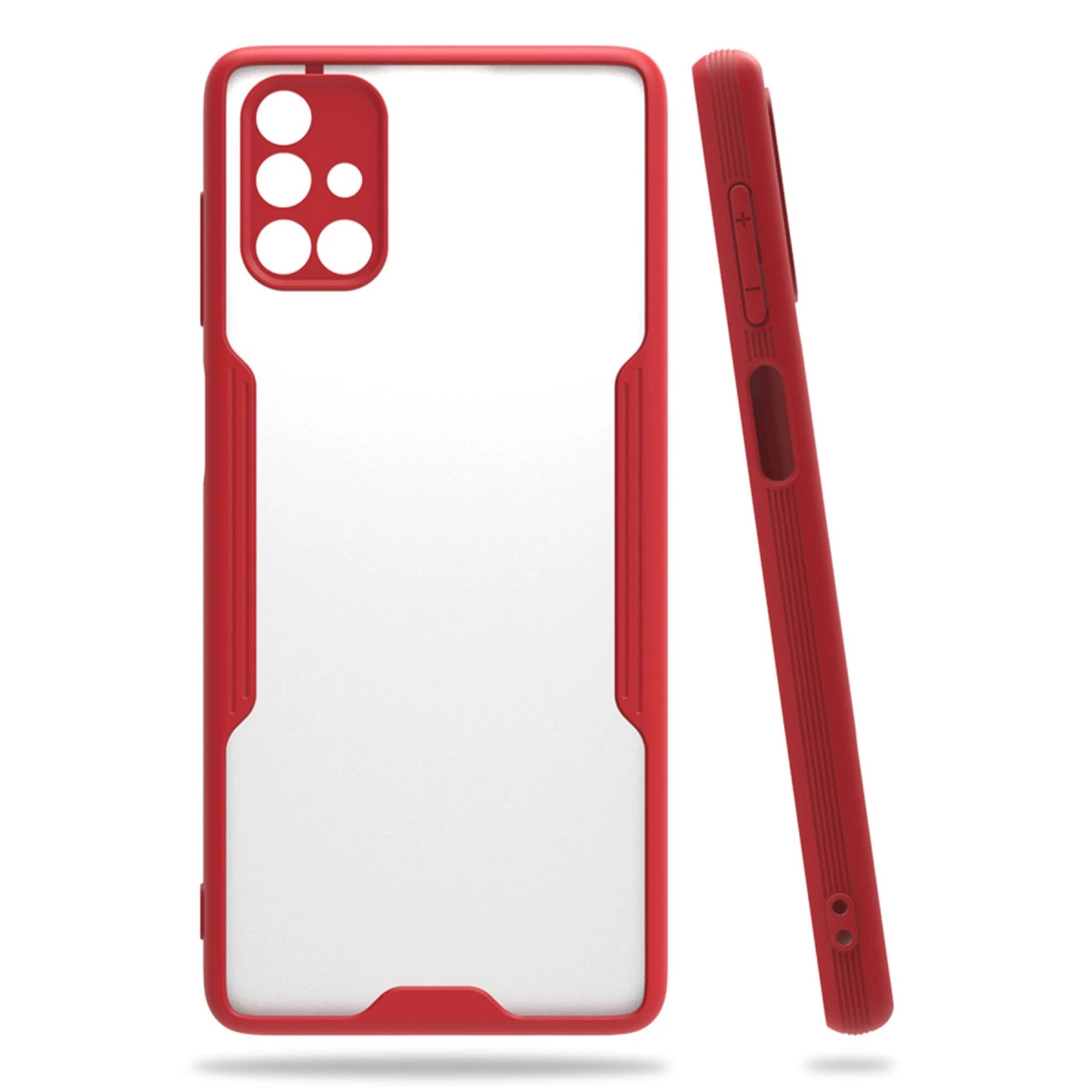 Samsung Galaxy M51 Kılıf Platin Silikon - Kırmızı