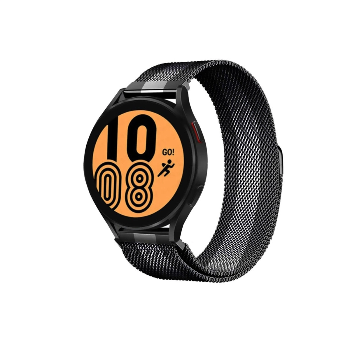 Watch 20mm Metal Mıknatıslı Kordon - Siyah-beyaz