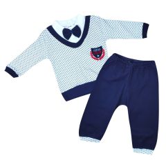 AyBaby AY524 Ekose Desenli 2Li Bebek Takım - Siyah