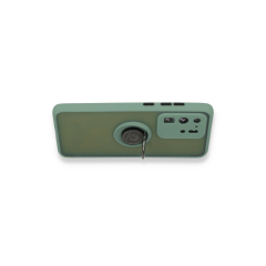 Samsung Galaxy S20 Ultra Kılıf Montreal Yüzüklü Silikon Kapak - Yeşil