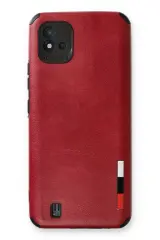 Newface Realme C11 2021 Kılıf Loop Deri Silikon - Kırmızı