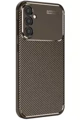 Newface Samsung Galaxy A26 Kılıf Auto Focus Karbon Kapak - Kahverengi