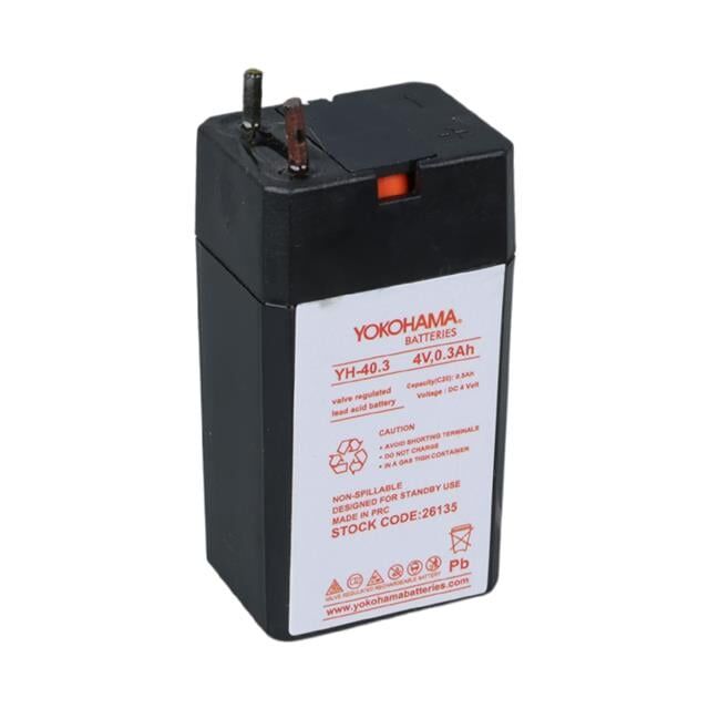Yokohama Yh-40.3 4 Volt - 0.3 Amper Akü (25.5x19.5x48 Mm)