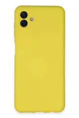 Newface Samsung Galaxy A04e Kılıf Nano İçi Kadife Silikon - Sarı