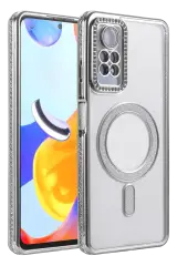 Newface Xiaomi Redmi Note 12 Pro 4g Joke Simli Magneticsafe Kılıf - Gümüş