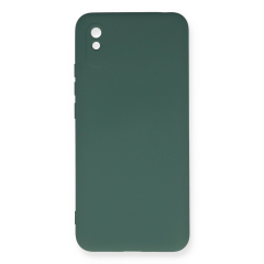 Xiaomi Redmi 9a Kılıf Nano İçi Kadife Silikon - Koyu Yeşil