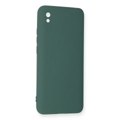 Xiaomi Redmi 9a Kılıf Nano İçi Kadife Silikon - Koyu Yeşil