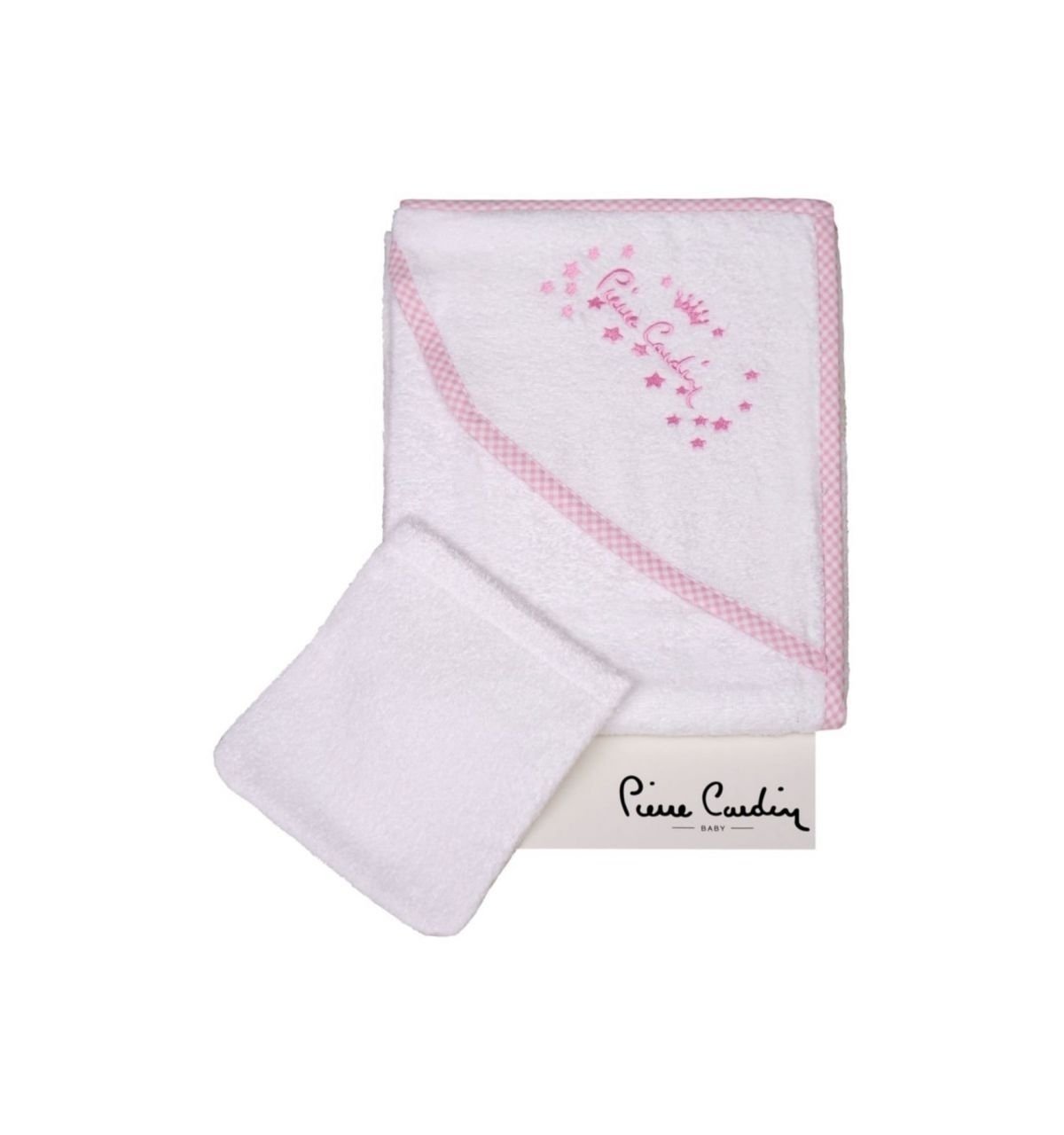Pierre Cardin Bebek Kurulama Havlusu - Kese - Pembe