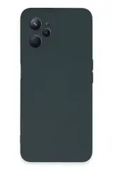 Newface Realme C35 Kılıf Nano İçi Kadife Silikon - Koyu Yeşil