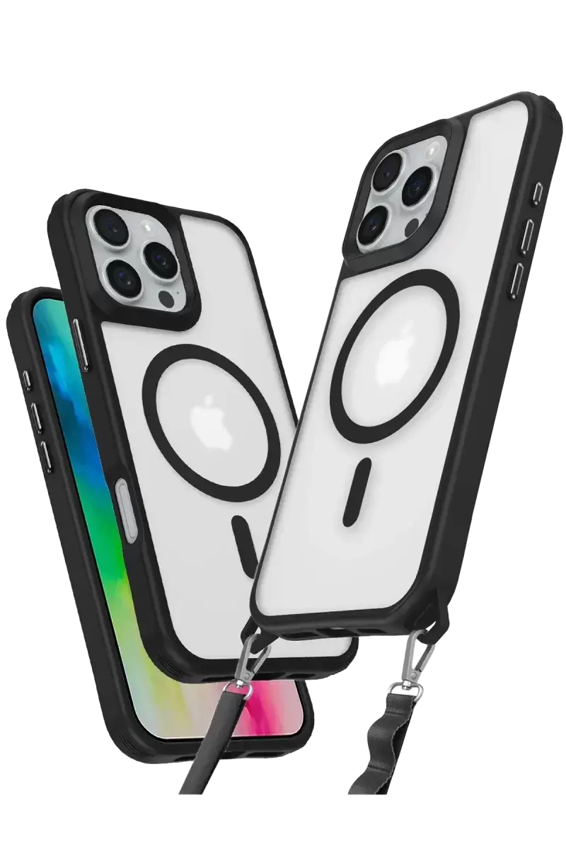 Newface İphone 16 Pro Kılıf Enka Magsafe Silikon Kılıf - Siyah