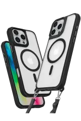 Newface İphone 16 Pro Kılıf Enka Magsafe Silikon Kılıf - Siyah