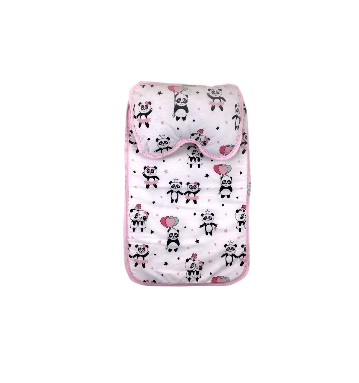 AyBaby AY219 Panda Desenli Bebek Alt Açma Minderi 55x40 Cm - Pembe