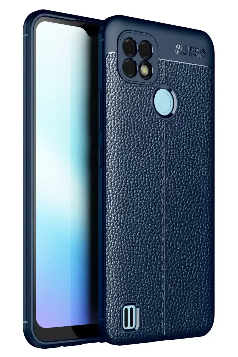Newface Realme C21 Kılıf Auto Focus Kapak - Lacivert