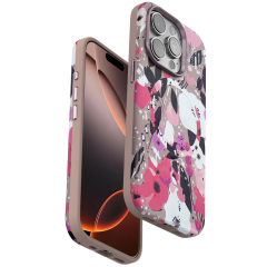 Onegif  İphone 15 Pro Max Flower Series Magsafe Kapak - Pembe