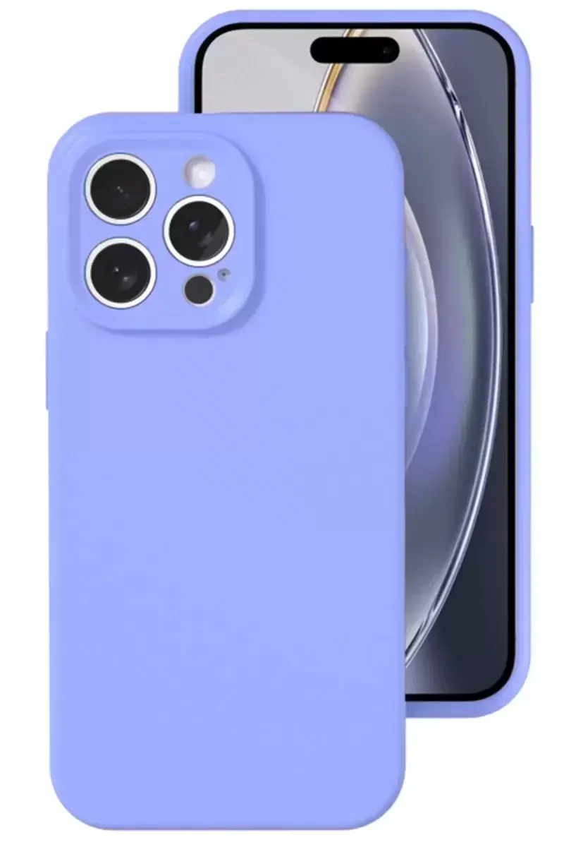 Newface Apple İphone 16 Pro Kılıf Nano İçi Kadife Silikon - Lila