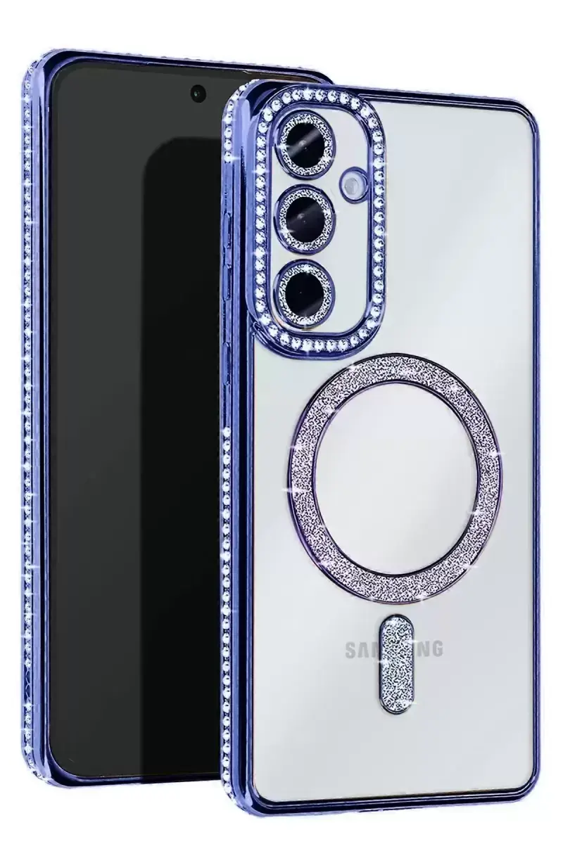 Newface Samsung Galaxy A36 Joke Simli Magneticsafe Kılıf - Mavi