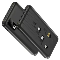 Powerway Tx109 10.000mah Kablolu Dijital Göstergeli Fenerli Powerbank Dahili Telefon Stand (micro - Type C - Lightning)