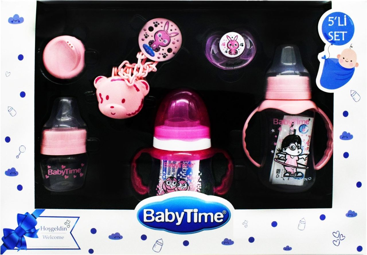 Baby Time Bebek Hediye Seti 5 li - Pembe