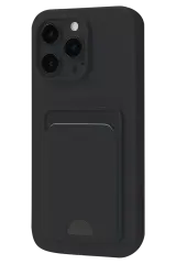 Newface İphone 16 Pro Max Kılıf Kelvin Kartvizitli Silikon - Siyah