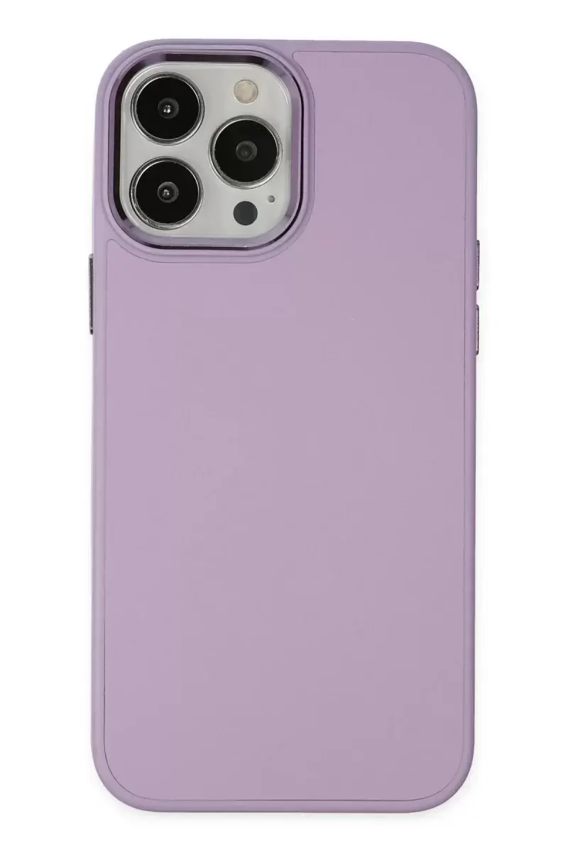 Newface İphone 13 Pro Kılıf Asya Deri Silikon - Lila