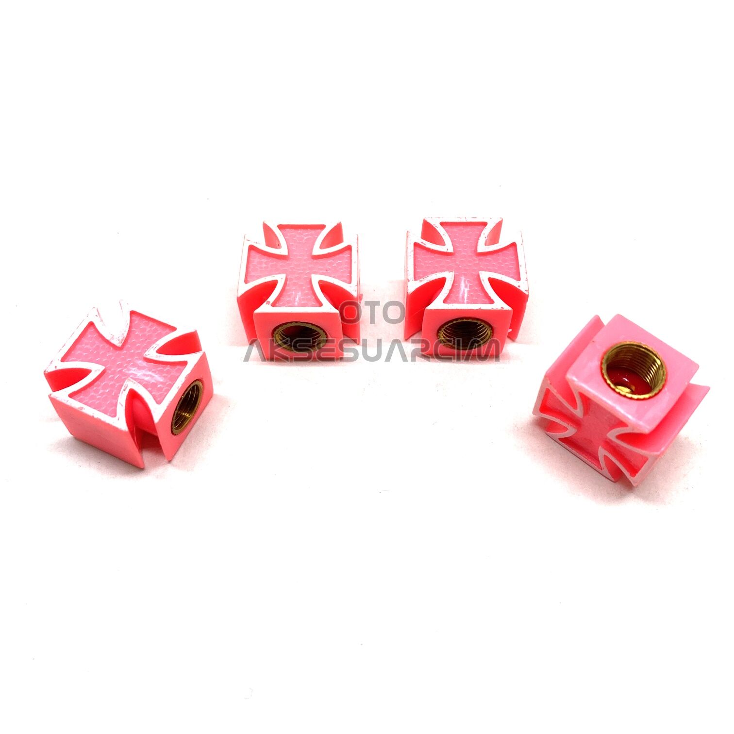 Kare Artı Lüx Sibop Kapağı Pembe Beyaz