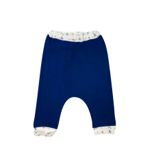 AyBaby AY809 Manşetli Çapa Desenli Bebek Tek Alt 2Li (0-3 Ay) - Lacivert