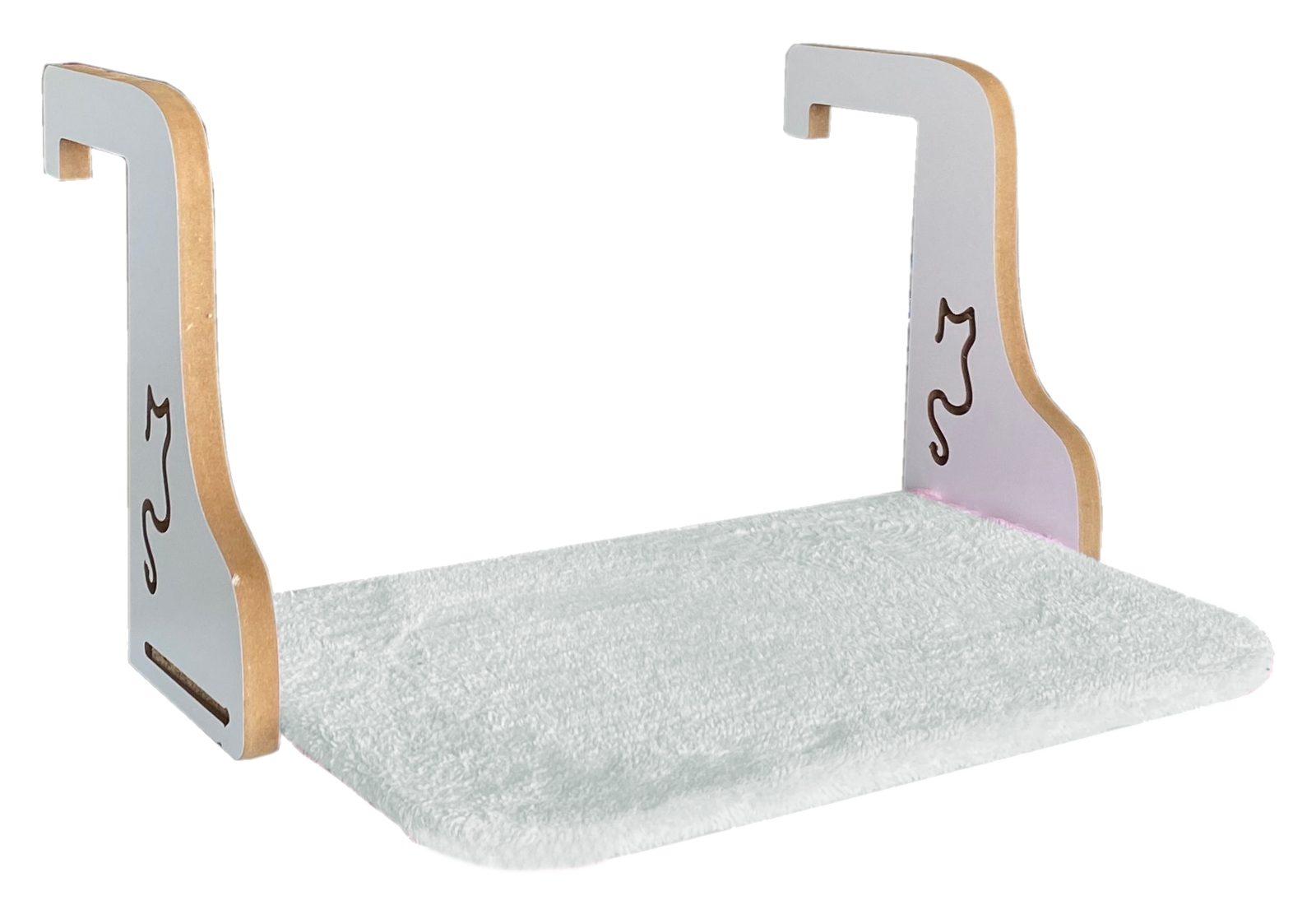 Ahşap Kedi Kalorifer Peteği Radyatör Yatağı 32 cm x 50 cm Beyaz ( 15 kg )