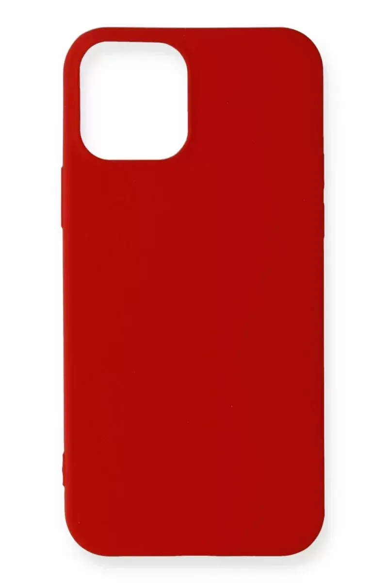 Newface İphone 12 Mini Kılıf First Silikon - Koyu Kırmızı