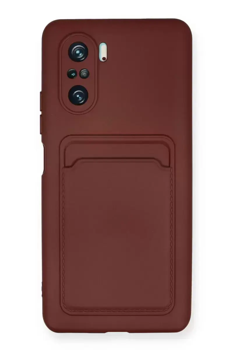 Newface Xiaomi Mi 11i Kılıf Kelvin Kartvizitli Silikon - Bordo