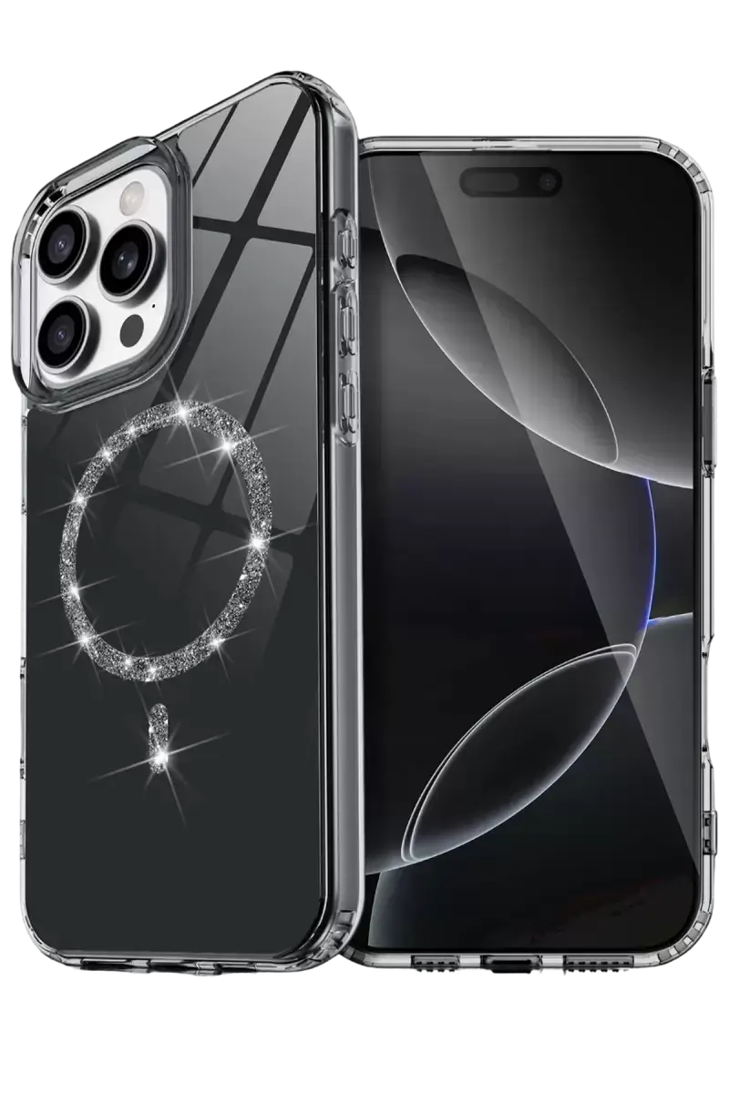 Newface Apple İphone 16 Pro Live Diamond Magsafe Kapak - Siyah