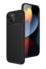 Newface Apple İphone 15 Kılıf Auto Focus Karbon Kapak - Siyah