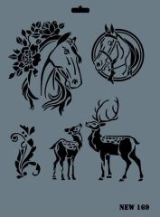 Rich New Seri N-169 Stencil 35x25 cm